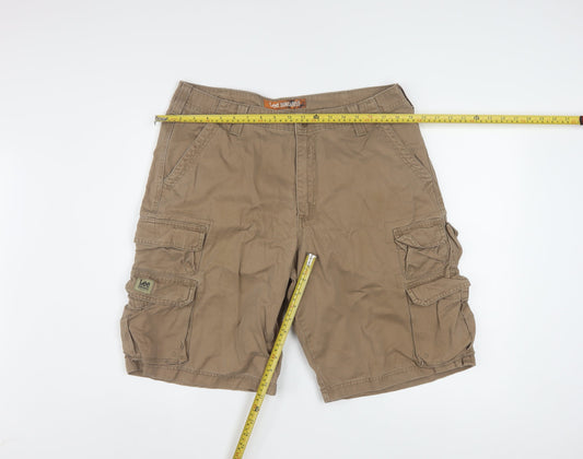 Lee Dungarees Men's Beige 34 Cargo Shorts Cotton Casual Workwear