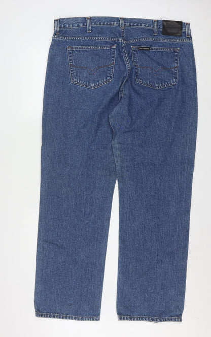 Harley-Davidson Men’s Blue Straight Fit Denim Jeans 40x32