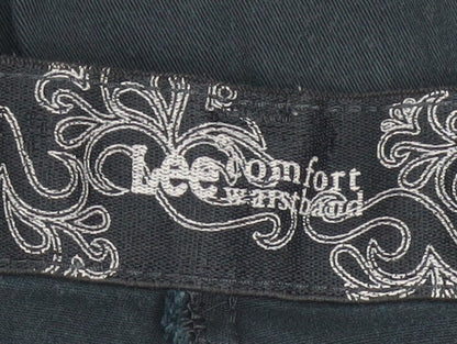 Lee Women’s Black Comfort Waist Regular Fit Cotton Trousers Size 14
