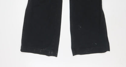 Lee Women’s Black Comfort Waist Regular Fit Cotton Trousers Size 14