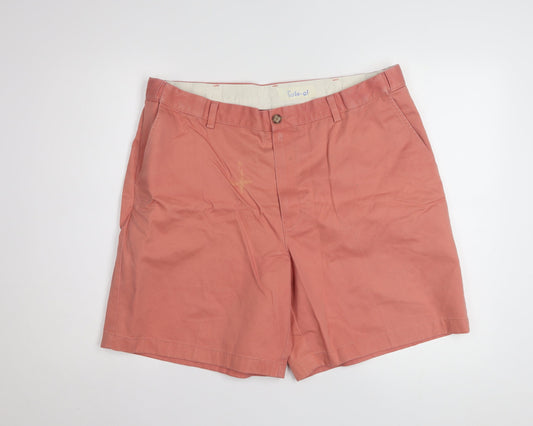 L.L. Bean Men's Pink Chino Shorts Size 38 Regular Fit Cotton