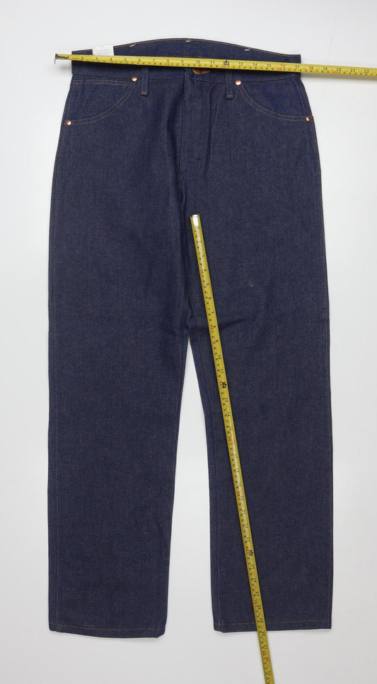 Wrangler Men's Blue 32x30 Straight Regular Fit Denim Jeans