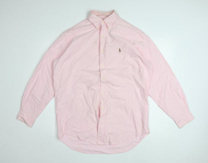 Ralph Lauren Men's Pink Cotton Oxford Button-Up Shirt 15.5 Classic Fit
