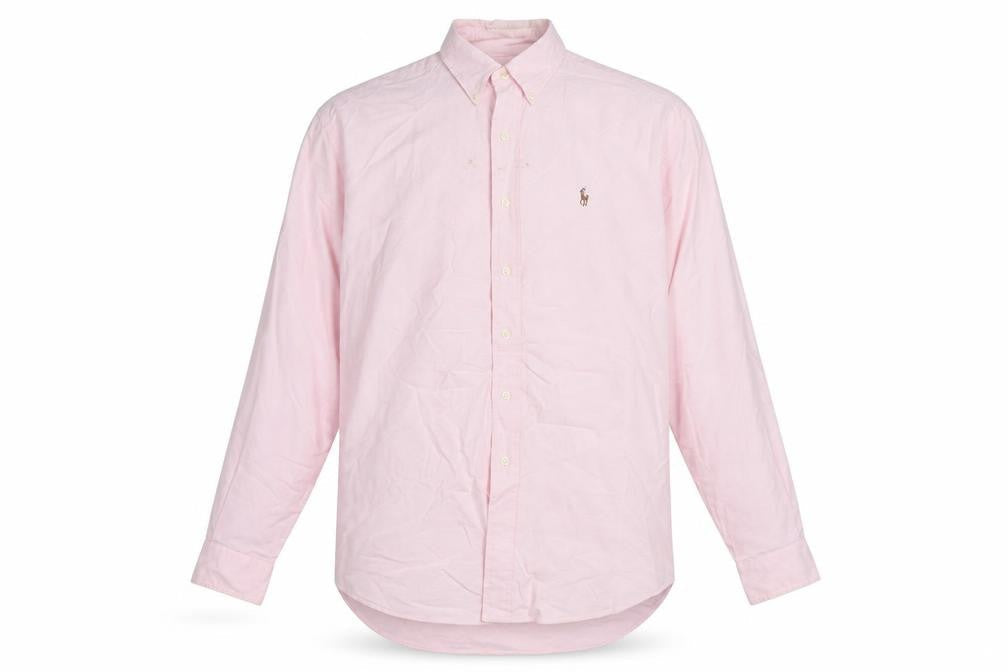Ralph Lauren Men's Pink Cotton Oxford Button-Up Shirt 15.5 Classic Fit