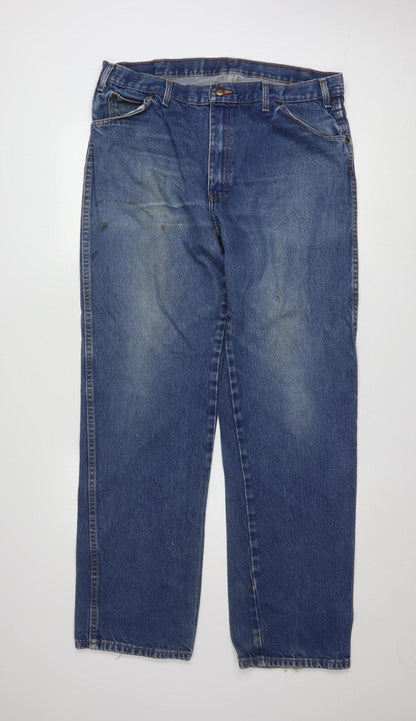Dickies Men’s Blue Regular Fit Straight Denim Jeans 38x34