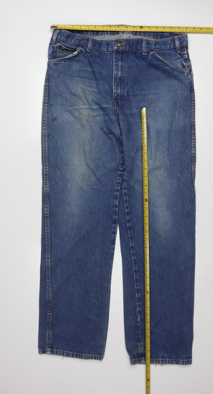 Dickies Men’s Blue Regular Fit Straight Denim Jeans 38x34