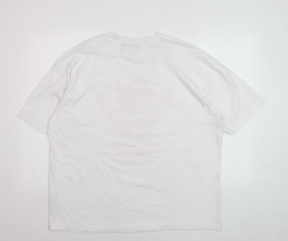 ASOS DESIGN Women White Size 10 Funny Graphic Cotton T-Shirt