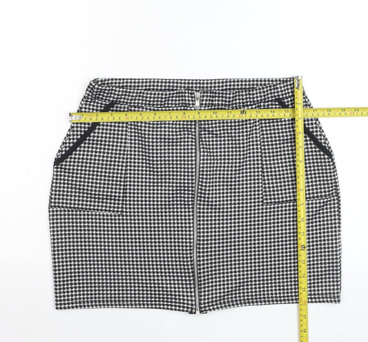 PrettyLittleThing Women’s Black Check Stretch Pencil Skirt Size 16