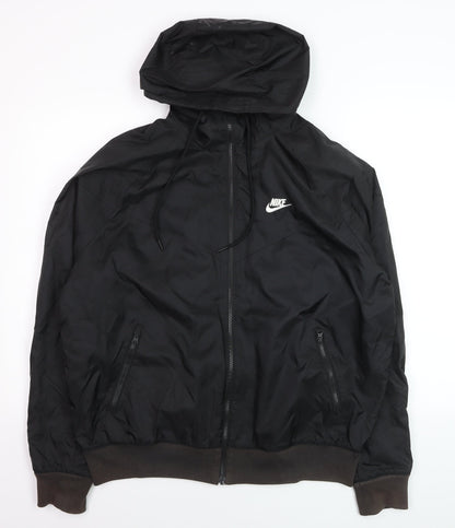 Nike Men's Black M Hooded Windbreaker Jacket