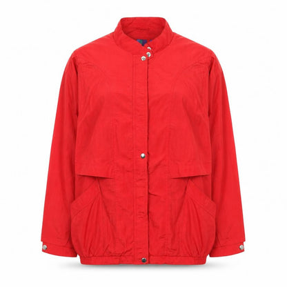 C&A Womens Red Silk Lightweight Casual Jacket Size 16