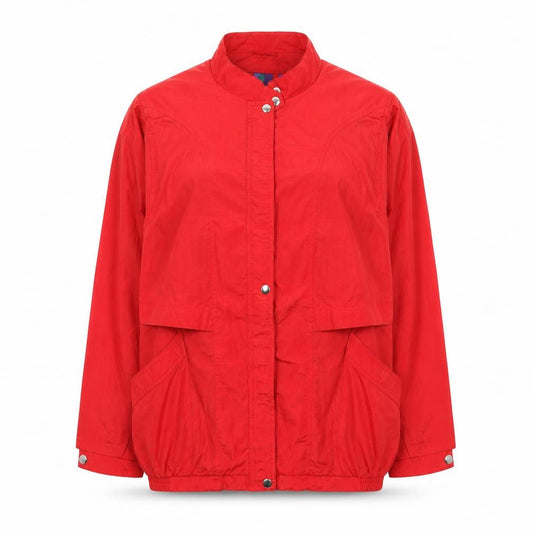 C&A Womens Red Silk Lightweight Casual Jacket Size 16