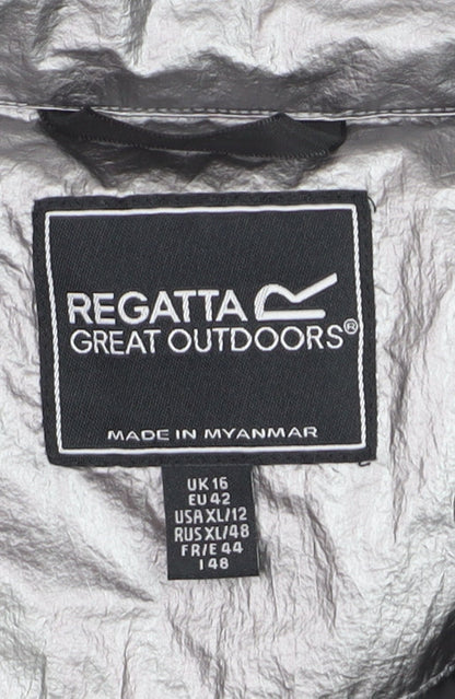 Regatta Womens Silver Puffer Jacket UK 16 Lightweight Insulated Coat