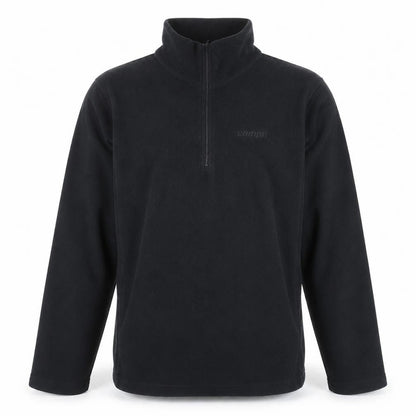 Campri Mens Black Fleece 1/4 Zip Pullover Sweatshirt L