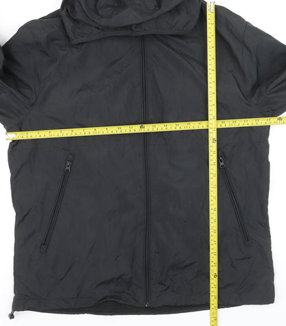 Tu Men's Black L Windbreaker Hooded Lightweight Jacket