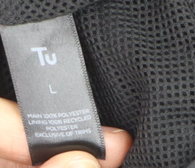 Tu Men's Black L Windbreaker Hooded Lightweight Jacket