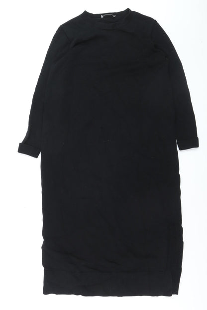 Gallery Women's Black Knit Midi Sweater Dress Size 12