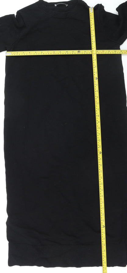 Gallery Women's Black Knit Midi Sweater Dress Size 12