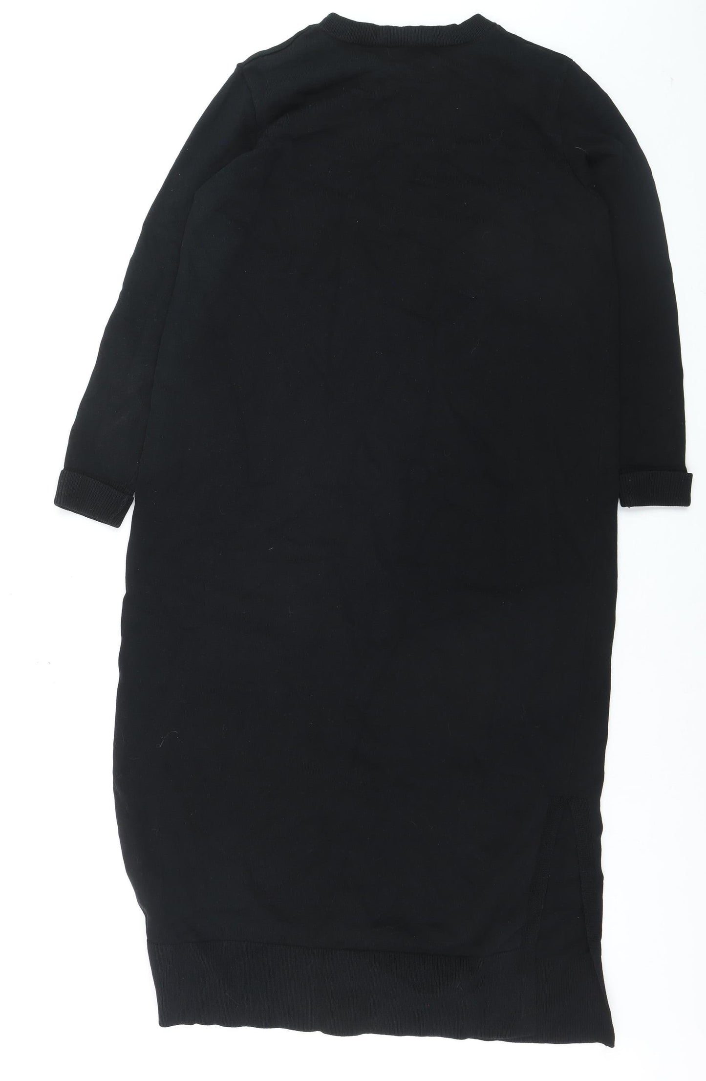 Gallery Women's Black Knit Midi Sweater Dress Size 12