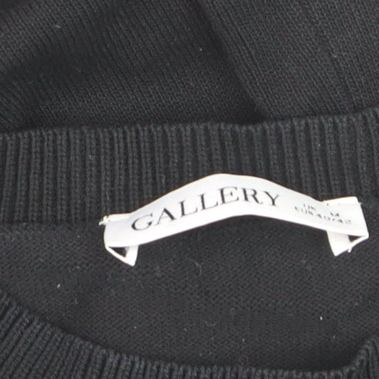 Gallery Women's Black Knit Midi Sweater Dress Size 12