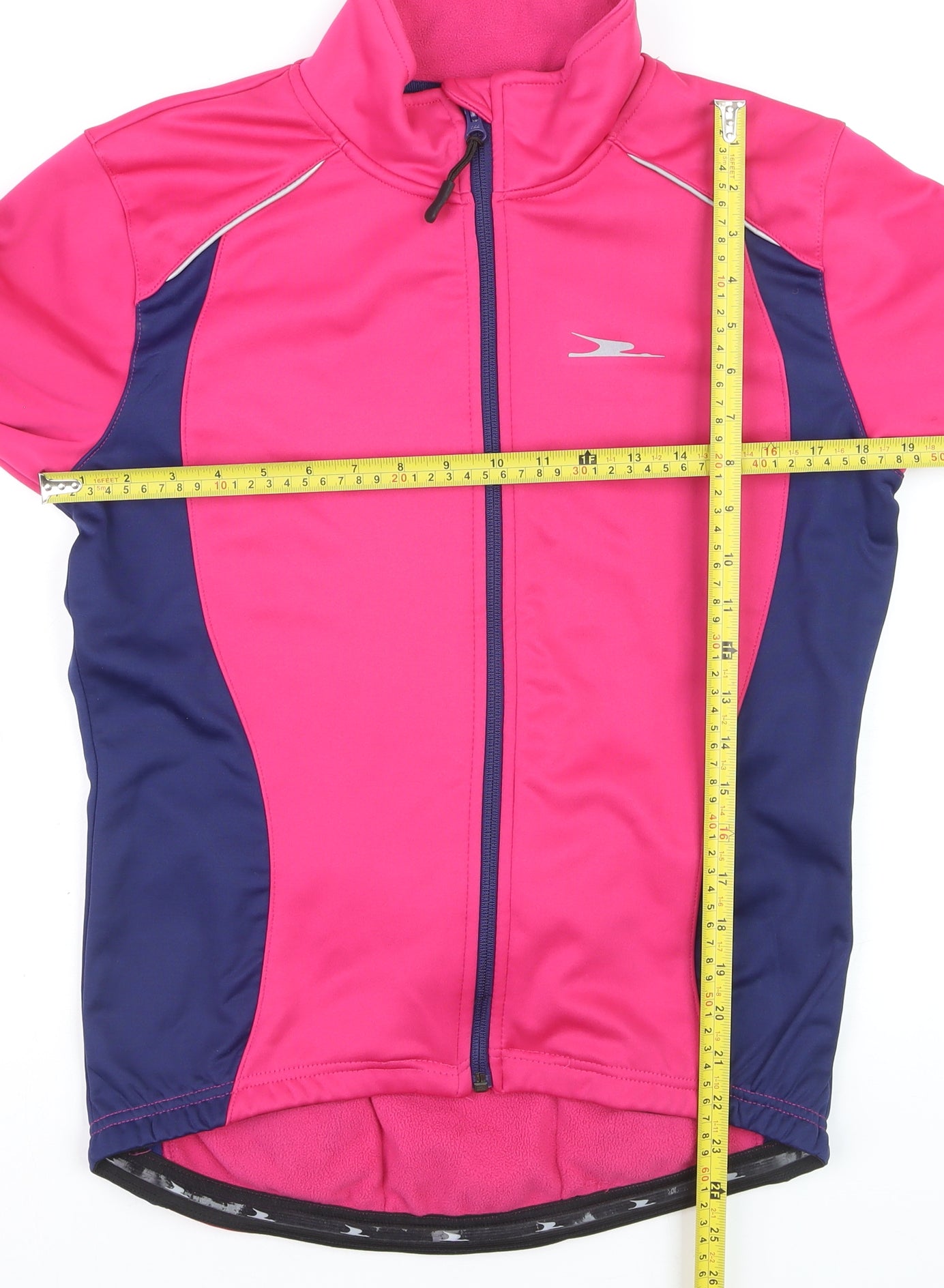 Crane Womens Pink Polyester Track Jacket Size 12 Cycling Reflective