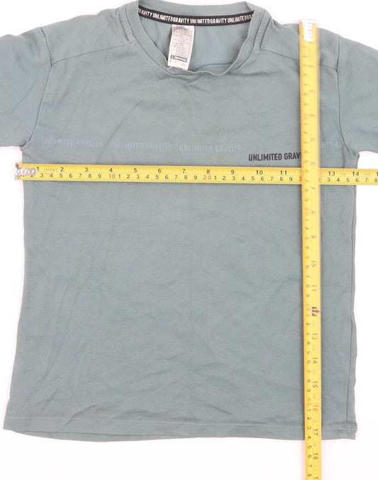 Decathlon Boys Green 5-6 Years Short Sleeve Cotton T-Shirt