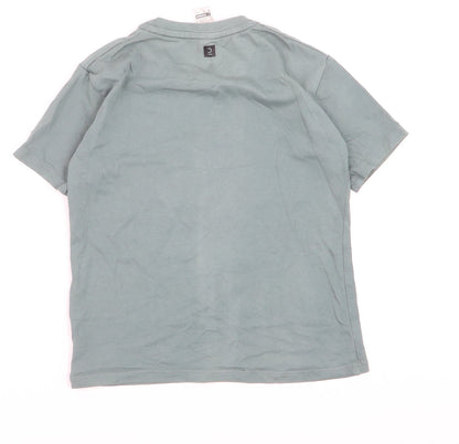 Decathlon Boys Green 5-6 Years Short Sleeve Cotton T-Shirt