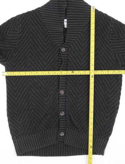 Goodfellow & Co Men’s Grey Herringbone Knit Button Cardigan M