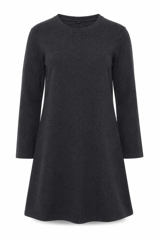Uniqlo Women Black M Long Sleeve Jersey Shift Dress