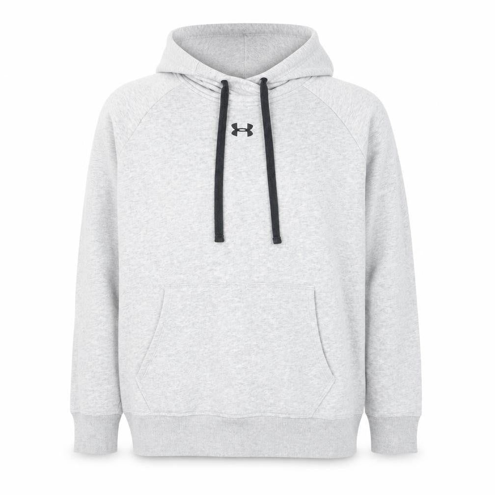 Under Armour Mens Grey Pullover Hoodie Size L Relaxed Fit Sportswear