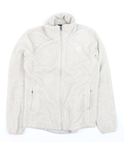 The North Face Womens Beige Full Zip Fleece Hoodie Medium