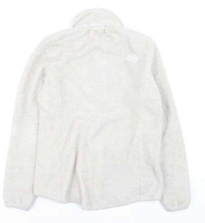 The North Face Womens Beige Full Zip Fleece Hoodie Medium