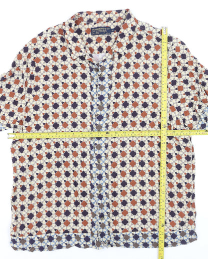 Hammond & Co Men's Multicoloured Geometric Button-Up Shirt XL