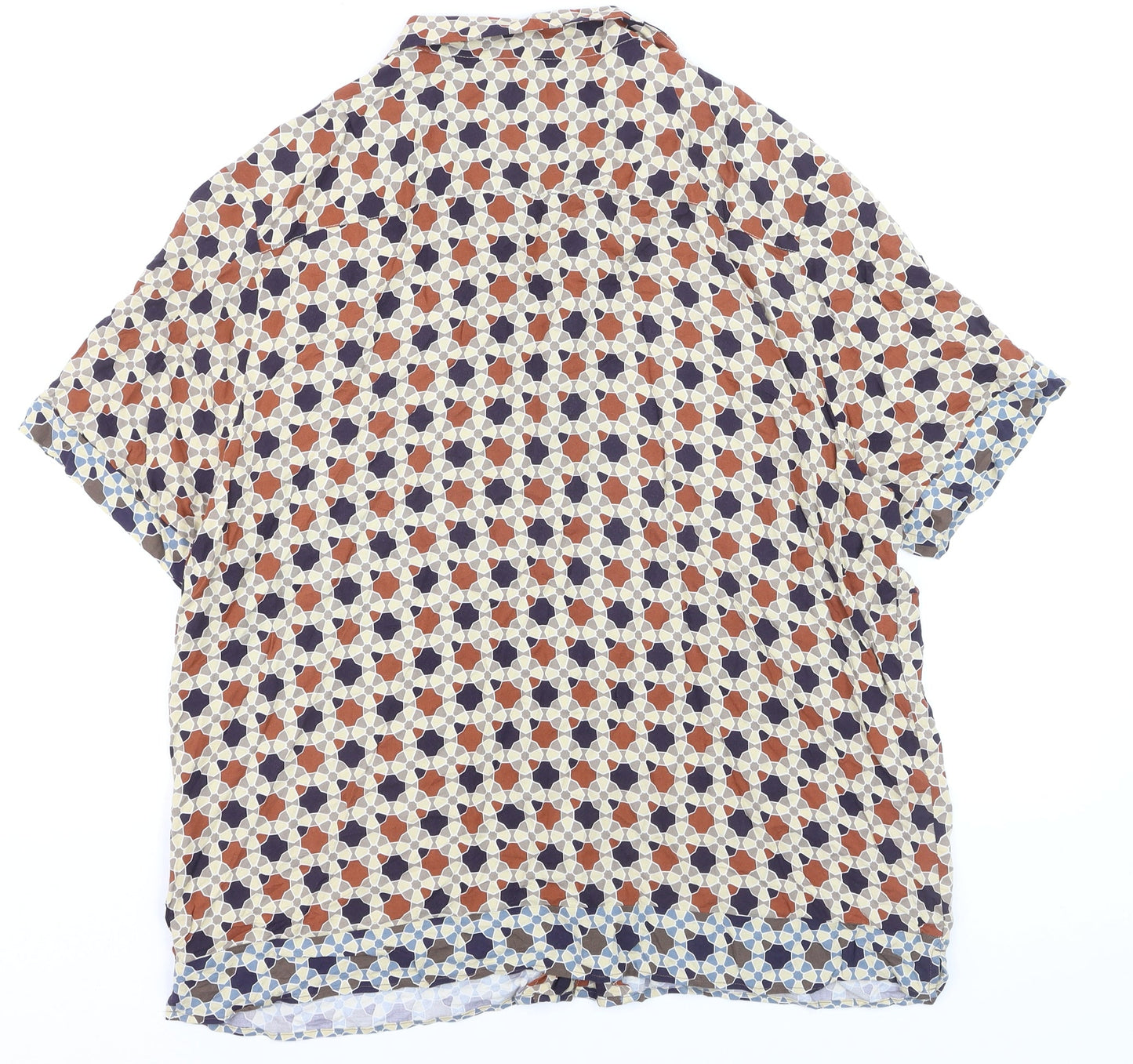 Hammond & Co Men's Multicoloured Geometric Button-Up Shirt XL