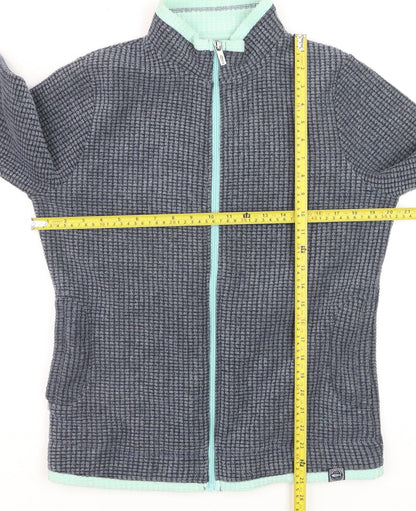 Weird Fish Womens Navy Size 12 Full Zip Fleece Sweatshirt