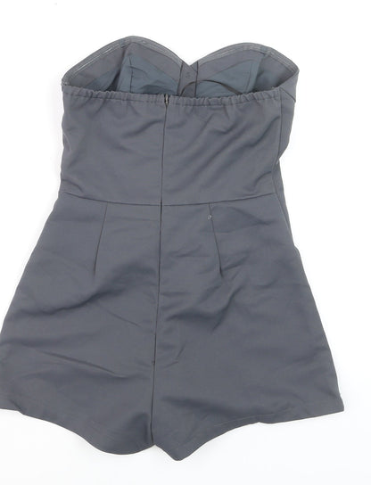 Forever 21 Women’s Grey Strapless Jumpsuit XS Polyester Playsuit