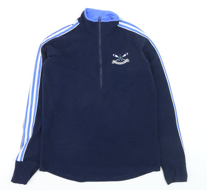 Stitch Men's Blue Fleece Half Zip Rowing Track Jacket Size L