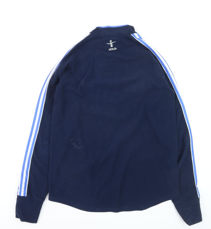 Stitch Men's Blue Fleece Half Zip Rowing Track Jacket Size L