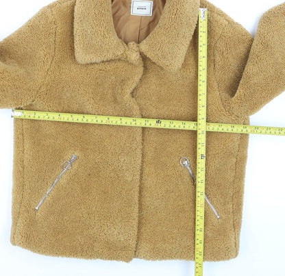 Pimkie Women's Beige Fleece Bomber Jacket Size Small