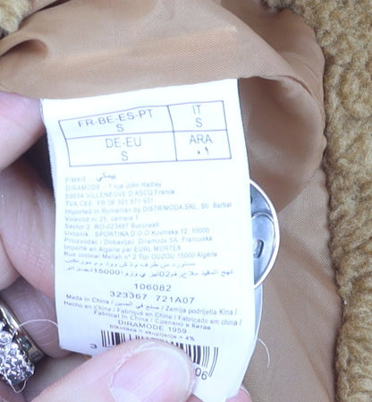 Pimkie Women's Beige Fleece Bomber Jacket Size Small