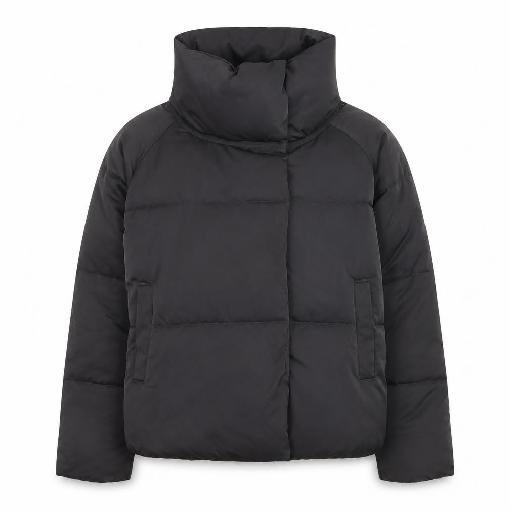 Next Women's Black Size 8 Puffer Jacket with High Collar
