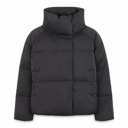 Next Women's Black Size 8 Puffer Jacket with High Collar