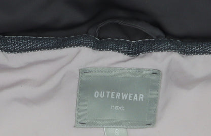 Next Women's Black Size 8 Puffer Jacket with High Collar