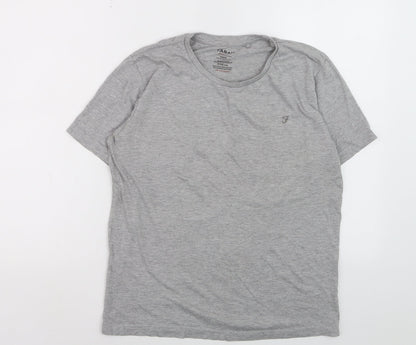 Farah Men’s Grey Crew Neck Short Sleeve T-Shirt Medium