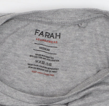 Farah Men’s Grey Crew Neck Short Sleeve T-Shirt Medium