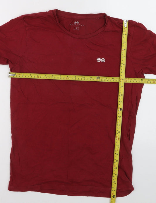 Crosshatch Men's Red Cotton Crew Neck Short Sleeve T-Shirt Size S