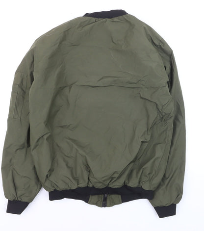 Fluid Men's Green Bomber Jacket Size S Polyester Casual