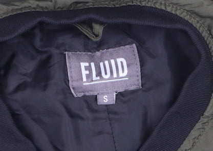 Fluid Men's Green Bomber Jacket Size S Polyester Casual