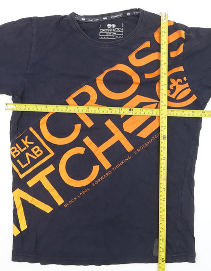 Crosshatch Men's Black Graphic Print T-Shirt Size S