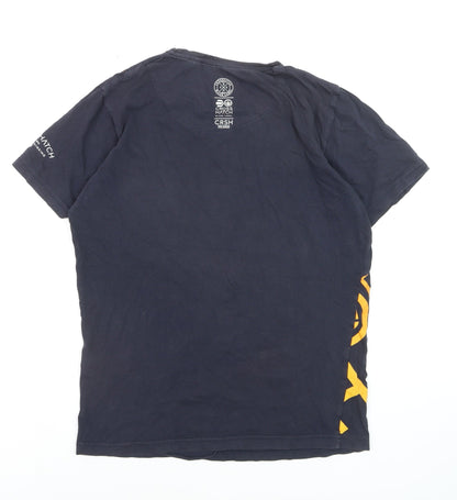Crosshatch Men's Black Graphic Print T-Shirt Size S