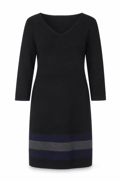 Monsoon Women’s Black Colourblock Knit Shift Dress Size 12